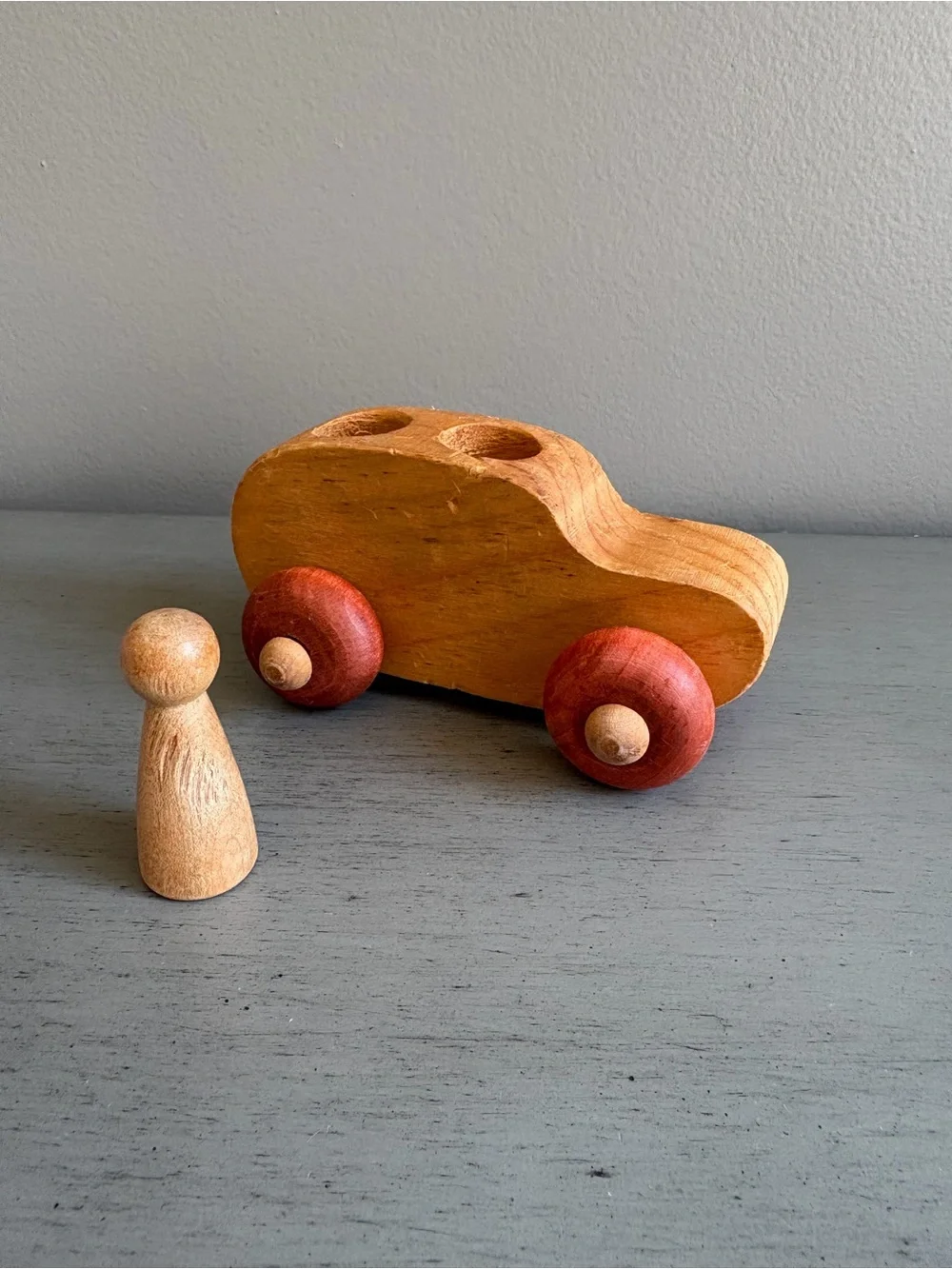 Vintage Montgomery School House Vermont Wooden Vehicles & Plane Toy Lot of 7